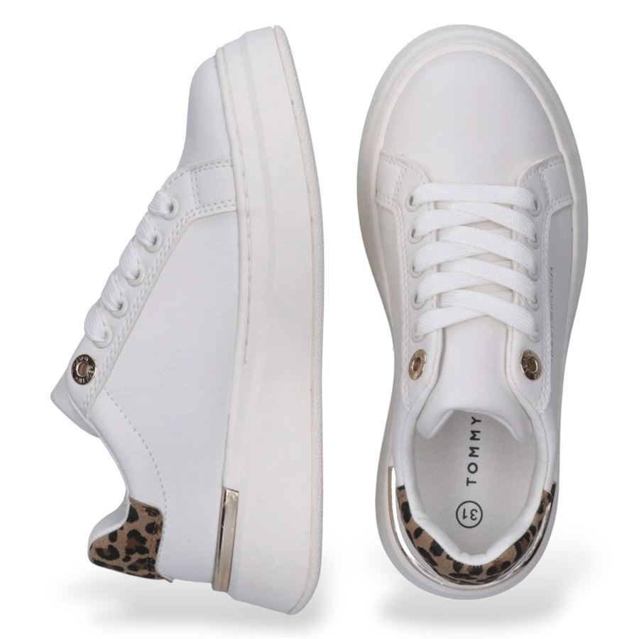 Sneakers da ragazza dettagli animalier e fondo platform Tommy Hilfiger | T3A9339861842A472